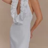 Carolyn Linen Bubble Maxi Dress – White Carolyn Linen Bubble Maxi Dress – White