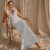 Carolyn Linen Bubble Maxi Dress – White Carolyn Linen Bubble Maxi Dress – White