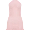 Carrisa Crochet Knit Mini Dress – Baby Pink Carrisa Crochet Knit Mini Dress – Baby Pink