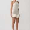 Carrisa Crochet Knit Mini Dress – White Carrisa Crochet Knit Mini Dress – White