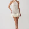 Carrisa Crochet Knit Mini Dress – White Carrisa Crochet Knit Mini Dress – White