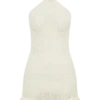 Carrisa Crochet Knit Mini Dress – White Carrisa Crochet Knit Mini Dress – White