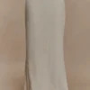 Casey Linen Embroidered Maxi Skirt – Natural