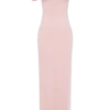 Cassandra Off Shoulder Slinky Maxi Dress – Pale Pink
