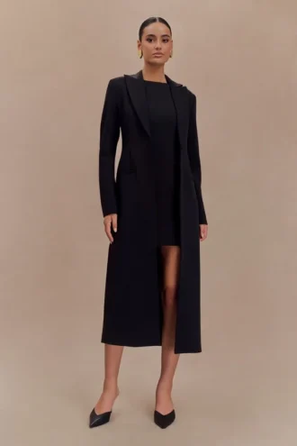 Caviar Suiting Coat – Black