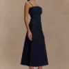 Cecilia Denim A-Line Midi Skirt – Indigo Blue