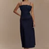 Cecilia Denim A-Line Midi Skirt – Indigo Blue