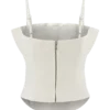 Cecilia Denim Frill Corset – White
