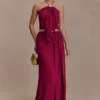 Celina Chiffon Overlay Maxi Skirt – Cherry Red Celina Chiffon Overlay Maxi Skirt – Cherry Red