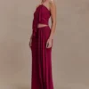 Celina Chiffon Overlay Maxi Skirt – Cherry Red Celina Chiffon Overlay Maxi Skirt – Cherry Red