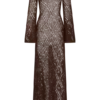 Chelsea Lurex Crochet Maxi Dress – Bronze