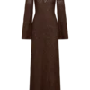 Chelsea Lurex Crochet Maxi Dress – Bronze