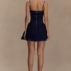 Cheyenne Scallop Denim Mini Dress – Indigo Blue
