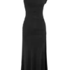 Chloe Peached Jersey One Shoulder Midi Dress – Black Chloe Peached Jersey One Shoulder Midi Dress – Black