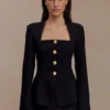 Christel Suiting Fitted Blazer – Black Christel Suiting Fitted Blazer – Black