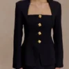 Christel Suiting Fitted Blazer – Black Christel Suiting Fitted Blazer – Black