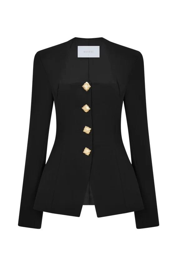 Christel Suiting Fitted Blazer – Black Christel Suiting Fitted Blazer – Black