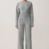 Kerrymae Straight Leg Knit Pants – Grey Marle