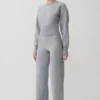 Kerrymae Straight Leg Knit Pants – Grey Marle