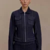 Cierra Cinched Jacket Top – Washed Indigo Blue Cierra Cinched Jacket Top – Washed Indigo Blue