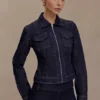 Cierra Cinched Jacket Top – Washed Indigo Blue Cierra Cinched Jacket Top – Washed Indigo Blue