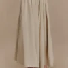 Clarence Linen A-Line Maxi Skirt – Natural Clarence Linen A-Line Maxi Skirt – Natural