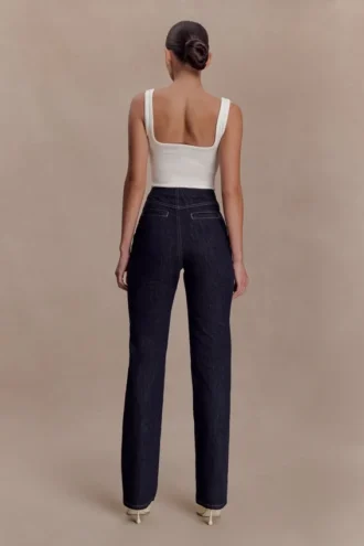 Clarrissa High Rise Jeans – Washed Indigo Blue