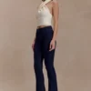Clio Paneled Flare Jeans – Indigo Blue
