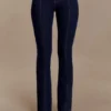 Clio Paneled Flare Jeans – Indigo Blue