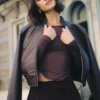 Codi Faux Leather Bomber Jacket – Merlot