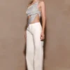 Corah Lurex Drape Knit Top – Silver Corah Lurex Drape Knit Top – Silver