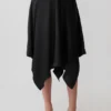 Coralie Asymmetric Satin Midi Skirt – Black Coralie Asymmetric Satin Midi Skirt – Black