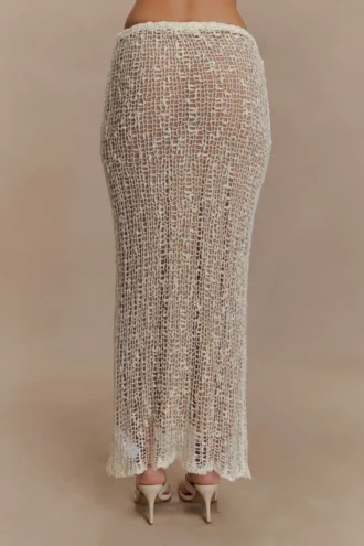 Cordelia Knit Maxi Skirt – Ivory