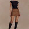 Cordia Satin Mini Skirt – Chocolate