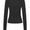 Culver Draped Twist Knit Top – Black Culver Draped Twist Knit Top – Black
