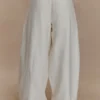 Cyrene Linen Wide Leg Pants – Oat Marle