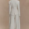 Cyrene Linen Wide Leg Pants – Oat Marle