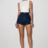 Dan Diamante Denim Shorts – Midnight Blue
