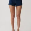 Dan Diamante Denim Shorts – Midnight Blue