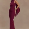Darby Knit Scarf Maxi Dress – Merlot Darby Knit Scarf Maxi Dress – Merlot