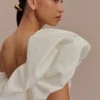 Debbie One Shoulder Bubble Top – White Debbie One Shoulder Bubble Top – White