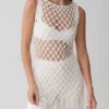Devlin Macrame Tassel Mini Dress – Ivory