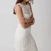 Devlin Macrame Tassel Mini Dress – Ivory