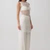 Devlin Macrame Tassel Mini Dress – Ivory