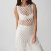 Devlin Macrame Tassel Mini Dress – Ivory