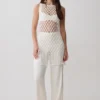 Devlin Macrame Tassel Mini Dress – Ivory