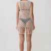 Devlin Macrame Tassel Mini Dress – Ivory