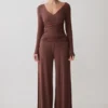 Dewi Wide Leg Modal Pants – Chocolate