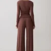 Dewi Wide Leg Modal Pants – Chocolate