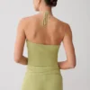 Dimitri Knit Halter Top With Hardware – Light Olive Dimitri Knit Halter Top With Hardware – Light Olive